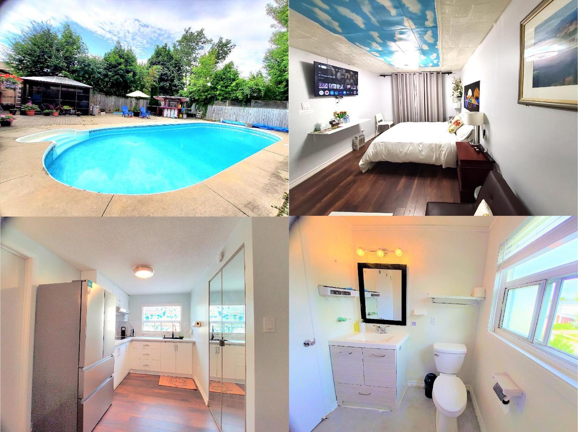 トロントCozy And Quiet House With Swimming Poolアパートメント エクステリア 写真